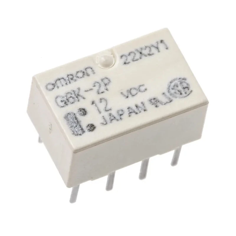 Omron Signal Relay PCB Mount 12V DC Coil, 1A Switching Current, DPDT Contact Configuration G6K-2P 12DC
