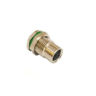 Bulgin Buccaneer M8 Circular Connector, 4 Contacts, Rear Mount, Socket Female, IP67 Rated, Nickel Housing