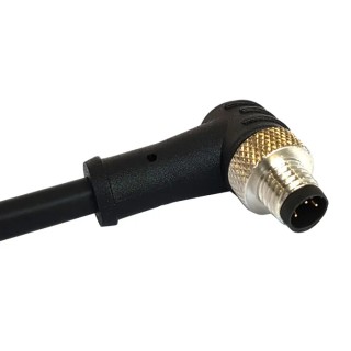 Bulgin Male 4 Way Right Angle to Unterminated M8 Sensor Actuator Cable 1m 30V PXPPVC08RAM04ACL010PVC
