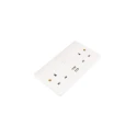 MK Electric 13A White 2 Gang Plug Socket Indoor USB Type G British K2744WHI