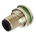 Bulgin Circular Connector 12 Contacts Rear M12 Socket Male IP67 Buccaneer M12 Series PXMBNI12RPM12APCPG9