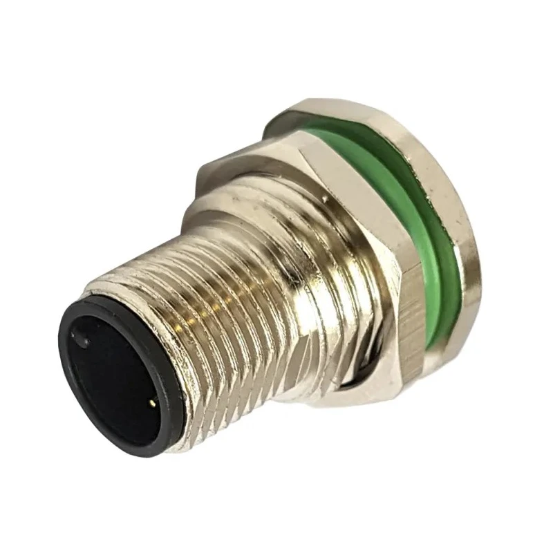 Bulgin Circular Connector 12 Contacts Rear M12 Socket Male IP67 Buccaneer M12 Series PXMBNI12RPM12APCPG9