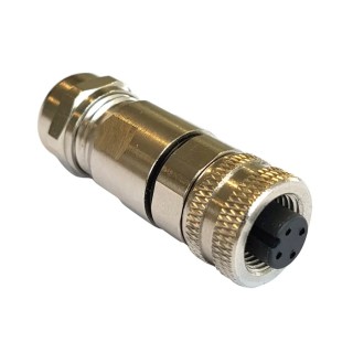 Bulgin Industrial Circular Connector Panel Mount Socket Female 8 Contacts M12, 30V, 2A, IP67 PXMBNI12FBF08ASCPG9