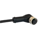 Bulgin Female 8 Way Right Angle to 8 Way Unterminated Sensor Actuator Cable 30V Polyurethane Jacket 1m PXPPVC12RAF08ACL010PVC