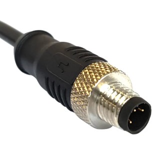 Bulgin Male 8 Way Straight to Unterminated 3 Way Free End Sensor Actuator Cable 1 m PXPPVC12FIM08ACL010PVC