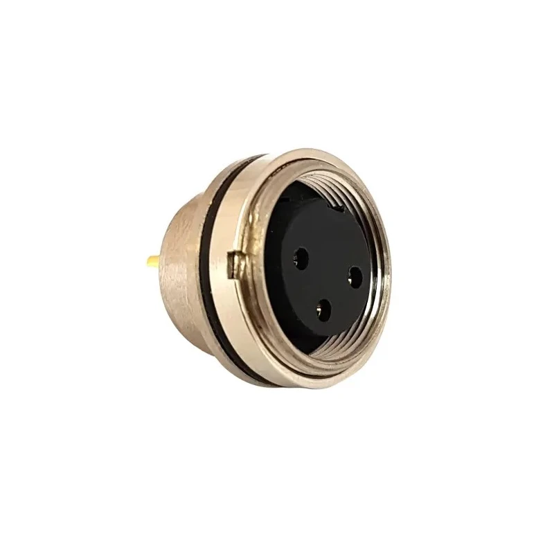 Bulgin Industrial Circular Connector Buccaneer M16 Series 3 Contacts Rear Mount Socket Female IP67 