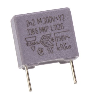 Vishay MKP 338 Film Capacitor X1, ±20 %, 2.2 nF, 1000 V dc, 440 V ac, Through Hole BFC233860222