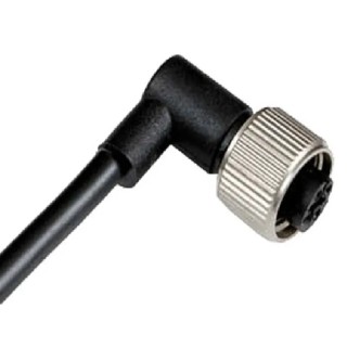 RS PRO Female 4 Way Right Angle to Unterminated Free End Sensor Actuator Cable 5 m 60V 4A Polyurethane Jacket Black 144-7594