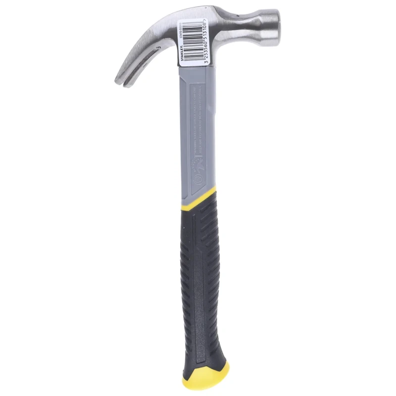 Stanley Carbon Steel Head Claw Hammer with Fibreglass Handle, 570g, 330mm Overall Length STHT0-51310