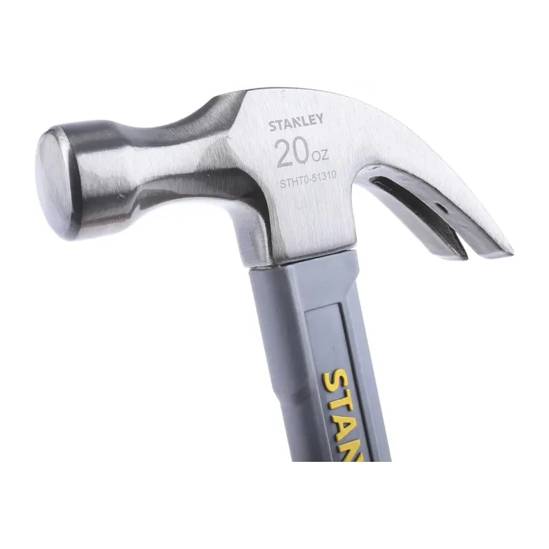 Stanley Carbon Steel Head Claw Hammer with Fibreglass Handle, 570g, 330mm Overall Length STHT0-51310