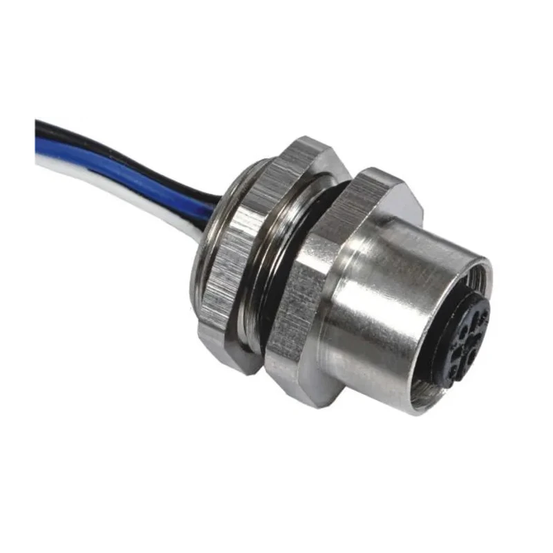 RS PRO Circular Connector Panel Mount 5 Contacts M12 Socket Female IP67 250V 4A 144-7601