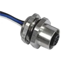 RS PRO Circular Connector Panel Mount 5 Contacts M12 Socket Female IP67 60V 4A 144-7602