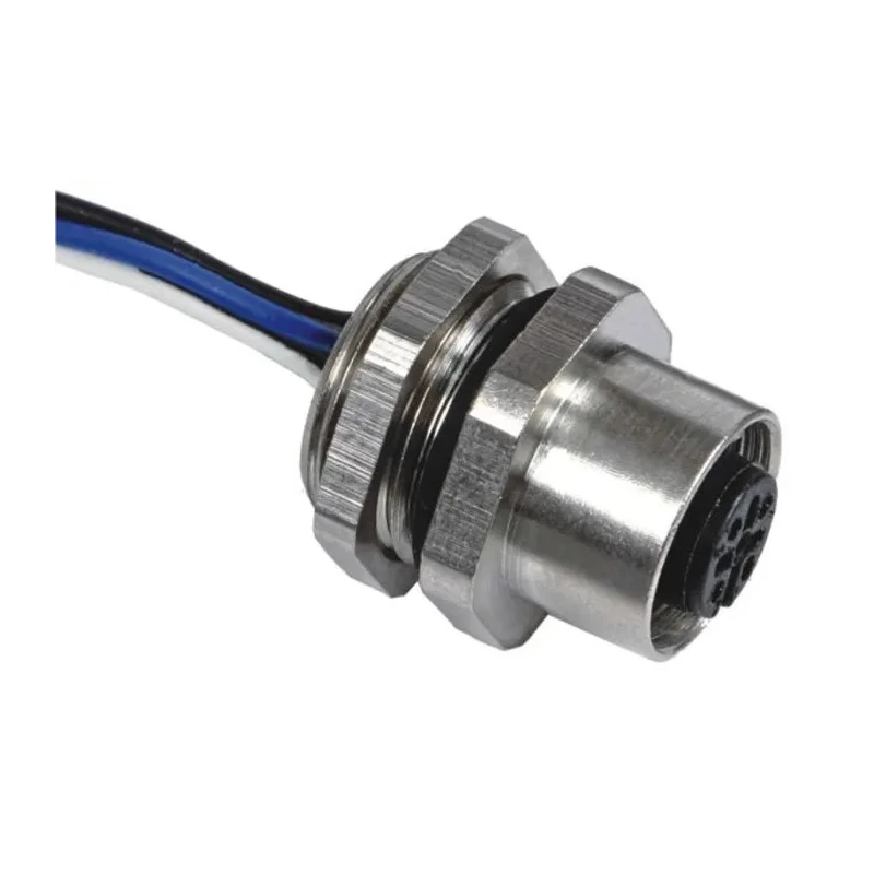 RS PRO Circular Connector Panel Mount 5 Contacts M12 Socket Female IP67 60V 4A 144-7602