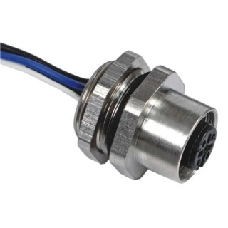RS PRO Circular Connector, 4 Contacts, Panel Mount, M12 Connector, Female Socket, IP67, 250V, 4A, Straight 144-7600
