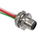 RS PRO Circular Connector M12, 8 Contacts, Panel Mount, Plug, Male, IP67, 30V, 2A 144-7610