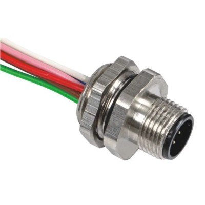 RS PRO Circular Connector M12, 8 Contacts, Panel Mount, Plug, Male, IP67, 30V, 2A 144-7610