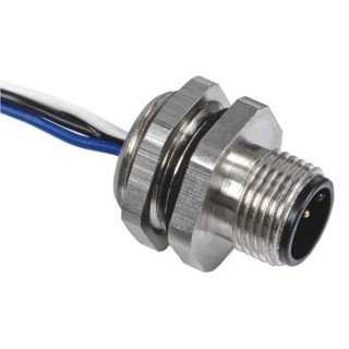 RS PRO Circular Connector 4 Contacts Panel Mount M12 Plug Male IP67 250V 4A RS PRO 144-7604