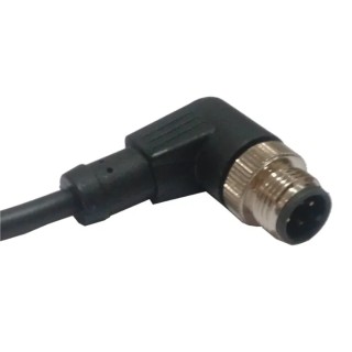 RS PRO Sensor Actuator Cable Male 4 Way Right Angle to Unterminated Free End Polyurethane Black Jacket 5m 144-7589