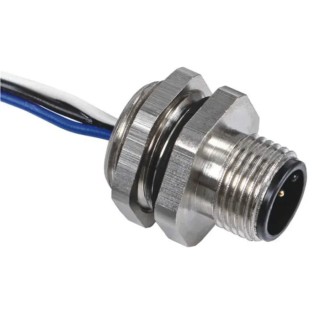 RS PRO Industrial Circular Connector M12 Plug Male, 5 Contacts, Panel Mount, IP67, 60V, 4A 144-7605