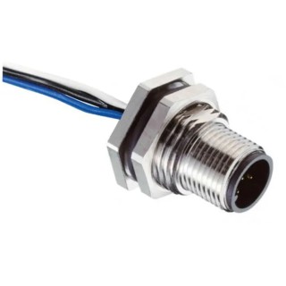 RS PRO Industrial Circular Connector 5 Contacts Panel Mount M12 Plug Male IP67 60V 4A 144-7622