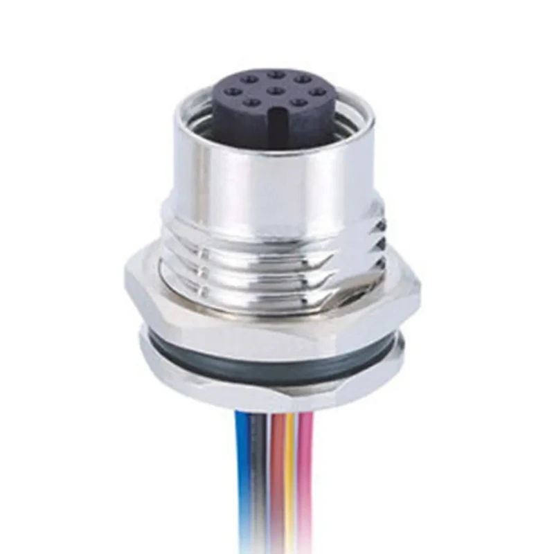 RS PRO Circular Connector, Panel Mount, 8 Contacts, Socket Female, M12 Connector, 30V, 2A, IP67, Straight 144-7630
