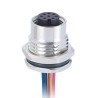 RS PRO Circular Connector, Panel Mount, 8 Contacts, Socket Female, M12 Connector, 30V, 2A, IP67, Straight 144-7630
