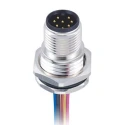 RS PRO Industrial Circular Connector, 8 Contacts, Panel Mount M12 Plug Male, IP67, 2A, 30V, Straight Orientation 144-7627