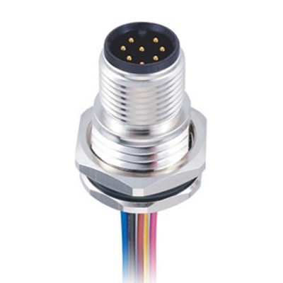 RS PRO Industrial Circular Connector, 8 Contacts, Panel Mount M12 Plug Male, IP67, 2A, 30V, Straight Orientation 144-7627