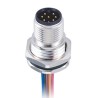 RS PRO Industrial Circular Connector, 8 Contacts, Panel Mount M12 Plug Male, IP67, 2A, 30V, Straight Orientation 144-7627