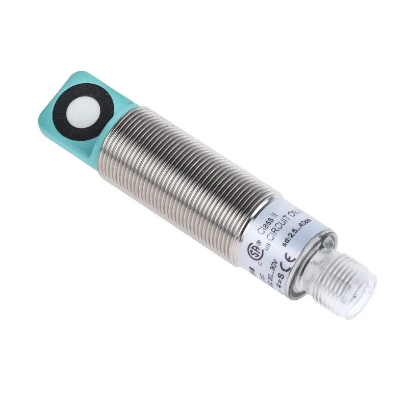 Pepperl + Fuchs Threaded Barrel Ultrasonic Proximity Sensor Compact Range M18S 30V 150mA PNP 6GR6221-3AB00-PF