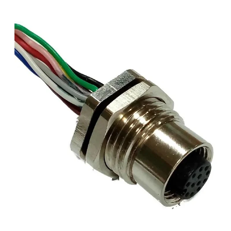 RS PRO Circular Connector, 12 Contacts, Panel Mount, M12 Size, Socket Female, IP67 Rated, 30V, 1.5A, CuZn Contact 144-7638