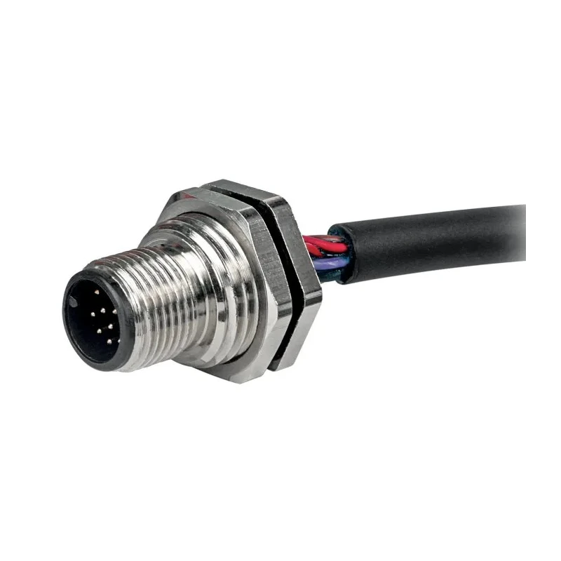 RS PRO Circular Connector, 12 Contacts, Panel Mount, M12 Connector, Plug, Male, IP67, 30V, 1.5A 144-7634