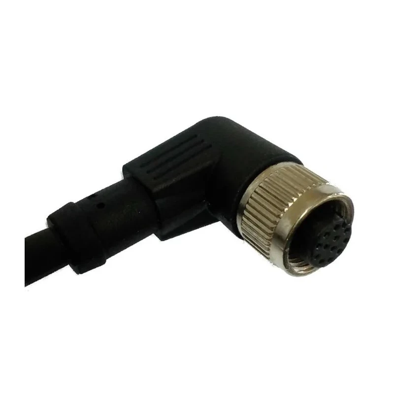 RS PRO Sensor Actuator Cable Female 12 Way Right Angle to Unterminated Free End Polyurethane Jacket Black 5m 144-7682