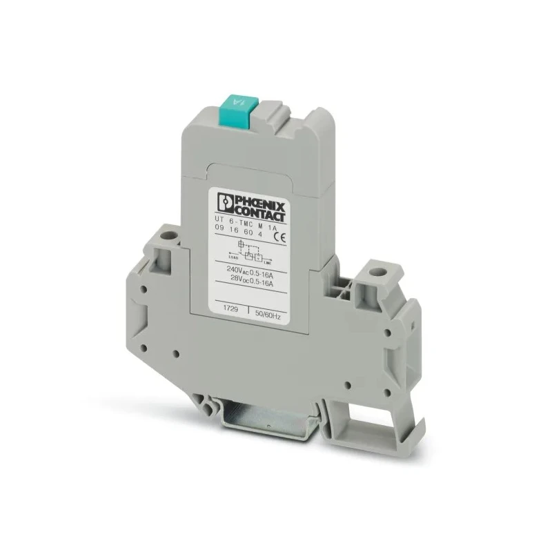 Phoenix Contact Thermal Circuit Breaker CLIPLINE UT 6-TMC 1A Current Rating 1-Pole DIN Rail Mount 0916604