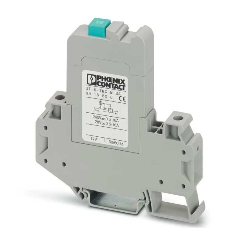 Phoenix Contact CLIPLINE UT 6-TMC Thermal Circuit Breaker 6A Current Rating 1-Pole DIN Rail Mount 0916608