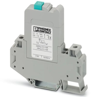 Phoenix Contact Thermal Circuit Breaker CLIPLINE UT 6-TMC 4A Current Rating 1-Pole DIN Rail Mount 0916606
