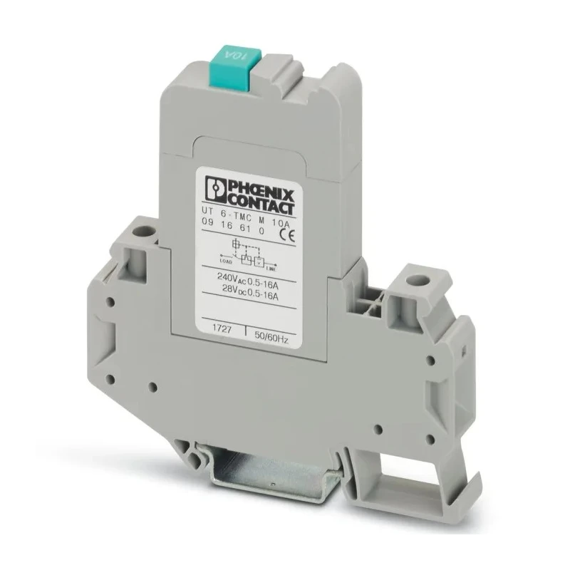 Phoenix Contact Thermal Circuit Breaker CLIPLINE UT 6-TMC 10A Current Rating 1-Pole DIN Rail Mount 0916610