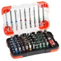 RS PRO Ratchet, Flat, Hex, Phillips, Pozidriv, Square, Torx Stainless Steel Screwdriver Bit Set, 71 Pieces 144-7954