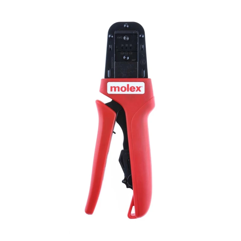 Molex Hand Crimp Tool, Hand Operation, 26 to 22 AWG Wire Size, 2mm Pitch Series 207129 638235100