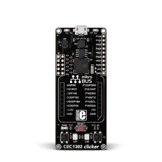 MikroElektronika Development Kit Clicker for Cortex-M4 MCU Add On Board 32-bit ARM Cortex-M4 MCU CEC1302 48MHz MIKROE-1970