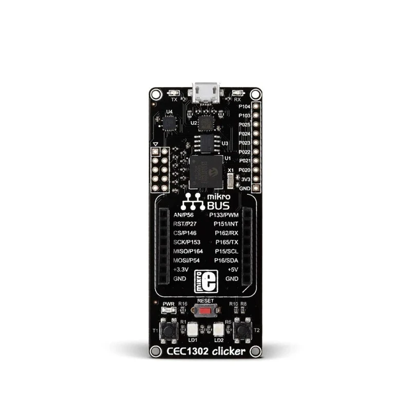 MikroElektronika Development Kit Clicker for Cortex-M4 MCU Add On Board 32-bit ARM Cortex-M4 MCU CEC1302 48MHz MIKROE-1970