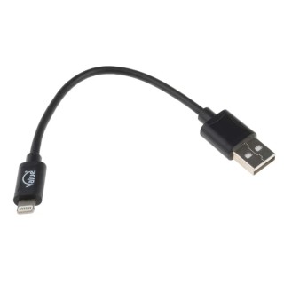 RS PRO IC Socket USB Cable Male USB Type A to Male Lightning Connector USB 2.0 Black 150mm 144-8587