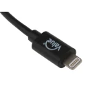 RS PRO IC Socket USB Cable Male USB Type A to Male Lightning Connector USB 2.0 Black 150mm 144-8587