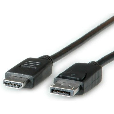 Roline Male DisplayPort to Male HDMI Polyvinyl Chloride DisplayPort Cable 1 m 11.04.5780-10