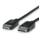 Roline Male DisplayPort to Male HDMI Polyvinyl Chloride DisplayPort Cable 3 m 11.04.5782-10