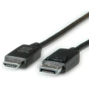 Roline Male DisplayPort to Male HDMI Polyvinyl Chloride DisplayPort Cable 4.5m 11.04.5783-10