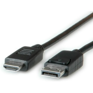 Roline Male DisplayPort to Male HDMI Polyvinyl Chloride DisplayPort Cable 4.5m 11.04.5783-10