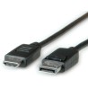 Roline Male DisplayPort to Male HDMI Polyvinyl Chloride DisplayPort Cable 4.5m 11.04.5783-10