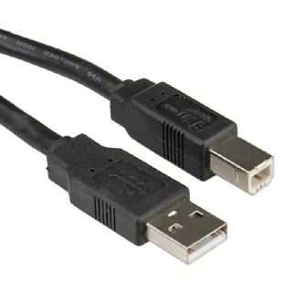 Roline IC Socket USB Cable Male USB Type A to Male USB Type B, USB 2.0 Standard, Black, 4.5 m 11.02.8845-100