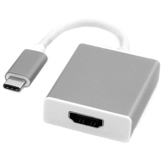 Roline USB 3.1 Female USB Type C to Female HDMI Adapter Silver 100mm 12.03.3210-10